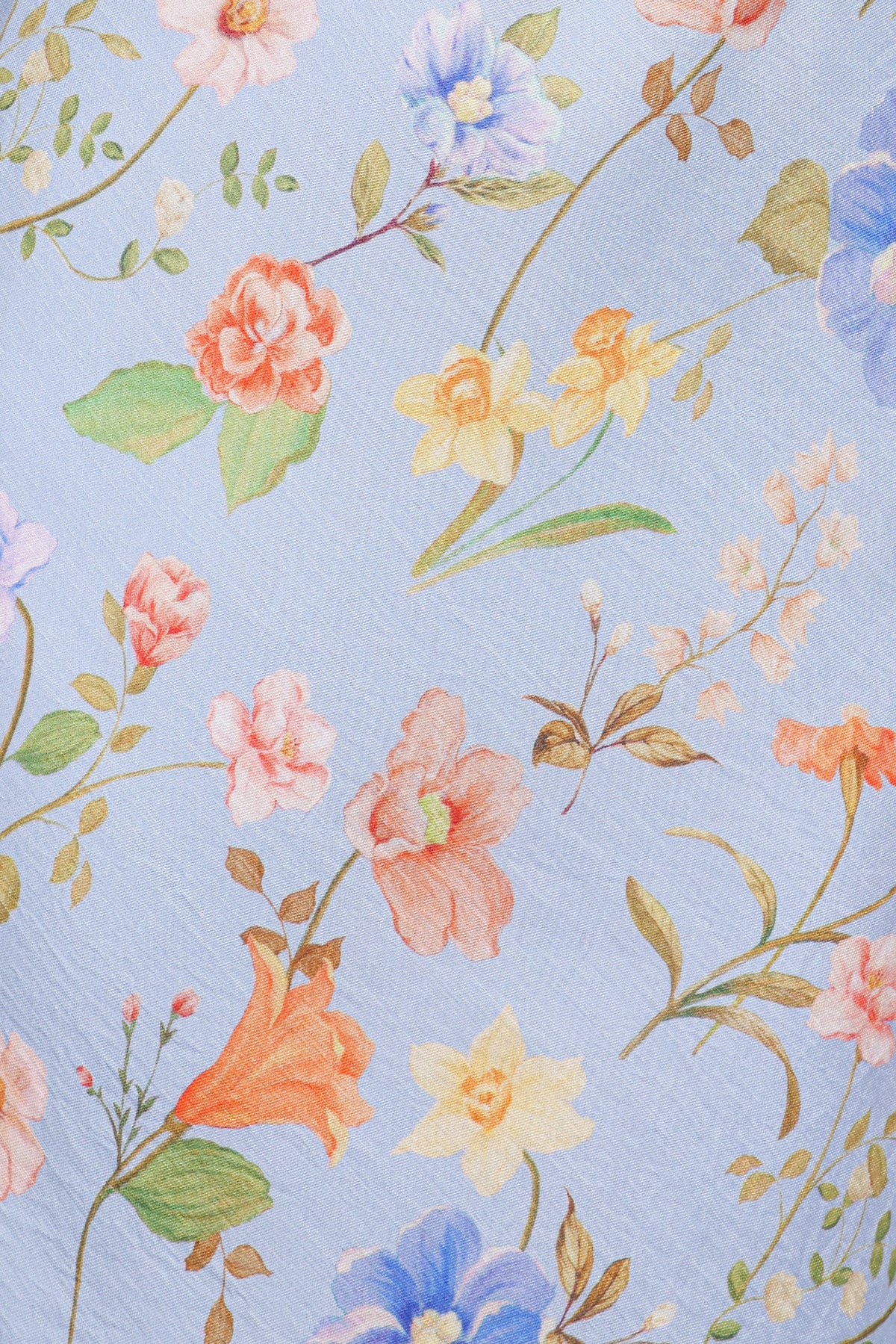 Lunaria Maxi Dress - Blue Floral