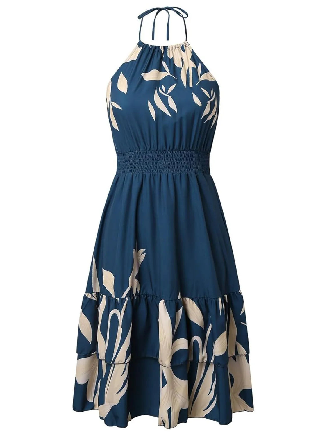Paisley Print Halter Neck Mini Dress