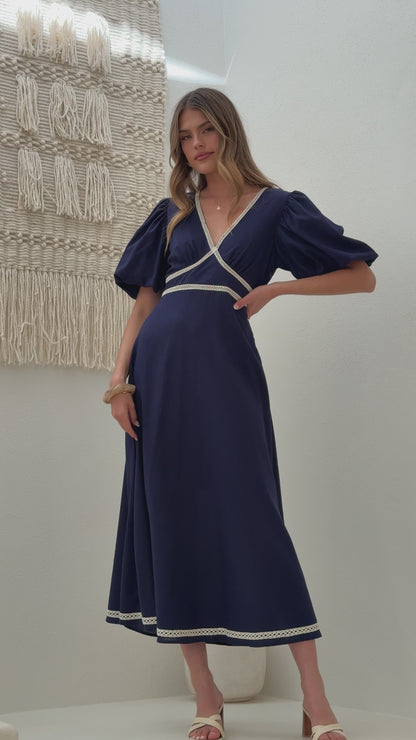 Nakisha Maxi Dress - Navy