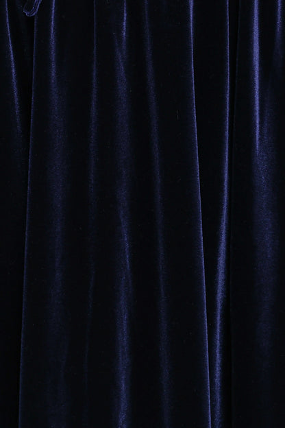 Cece Velvet Long Sleeve Maxi Dress - Midnight Blue