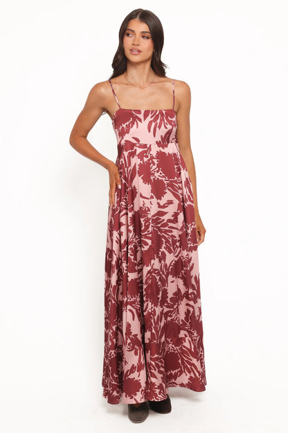 Elanor Maxi Dress - Pale Burgundy
