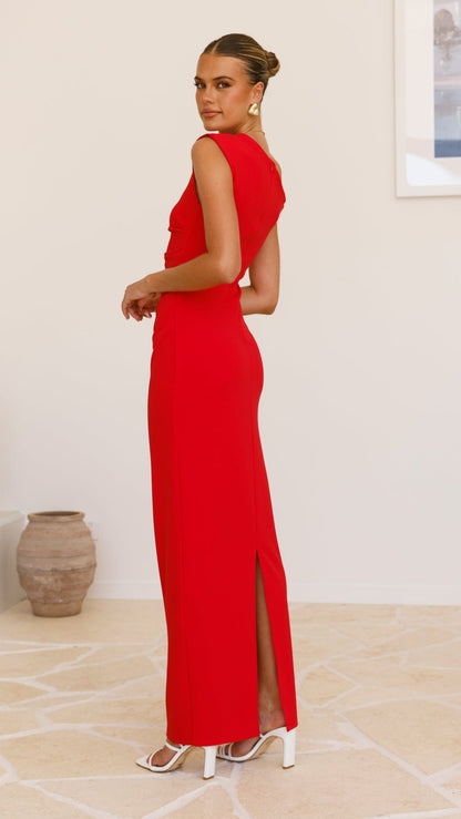 Honey Maxi Dress - Red/Pink