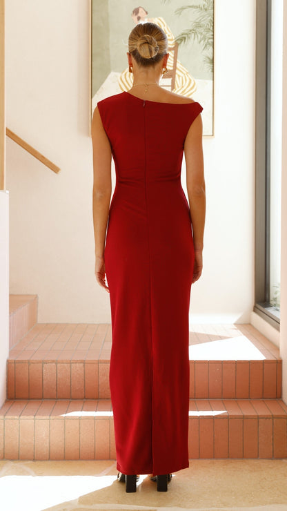 Lilah Maxi Dress - Wine