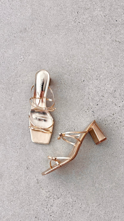 Ilkie Heel - Gold Metallic