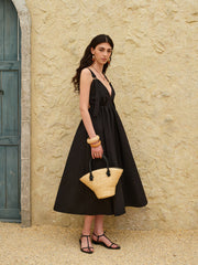 Backless Strappy A-Line Dress