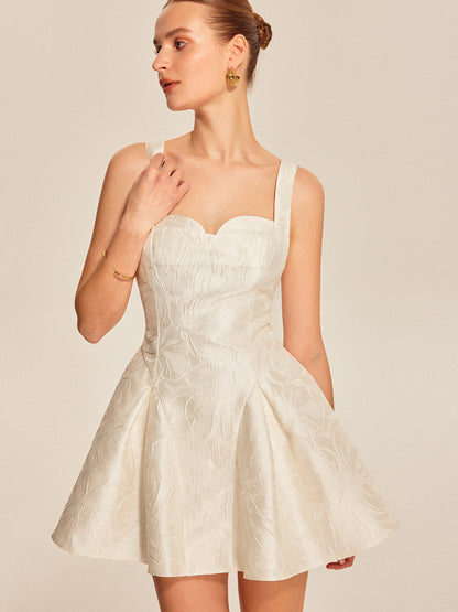 Sweetheart Neckline Flared Dress