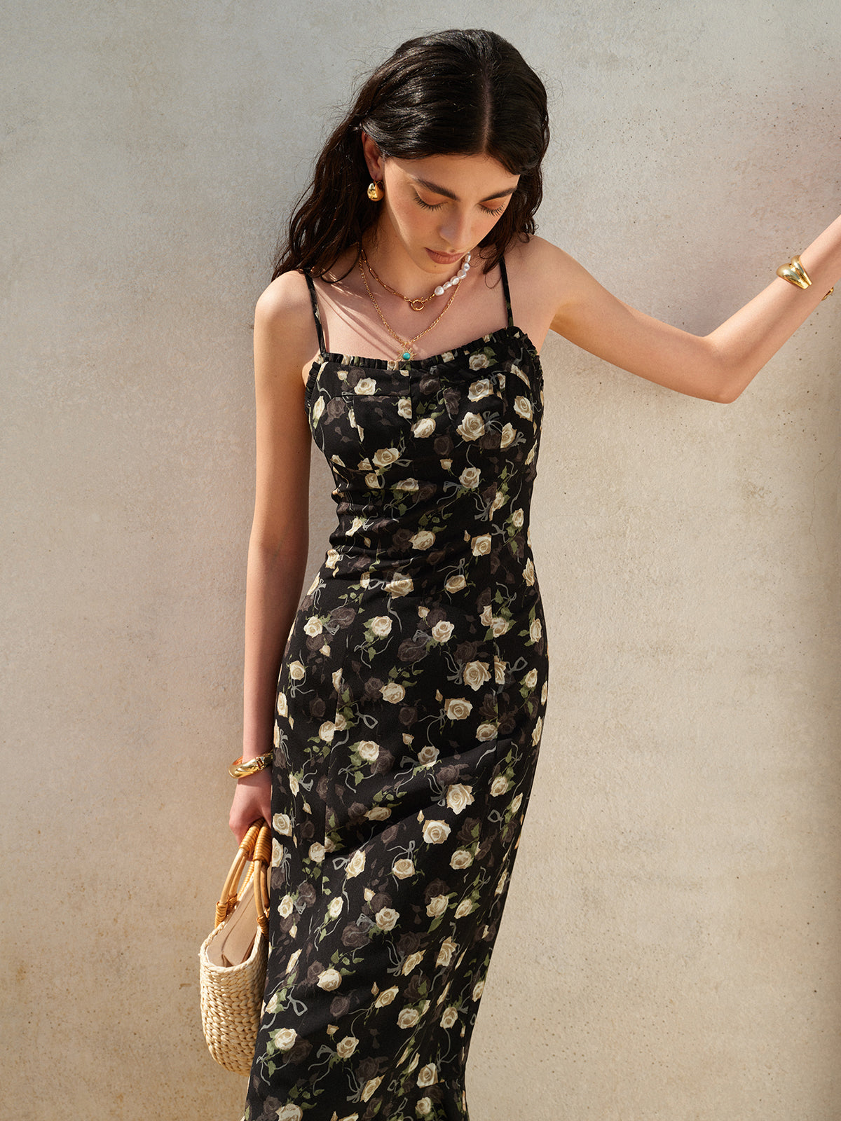 Floral Ruffle Hem Dress