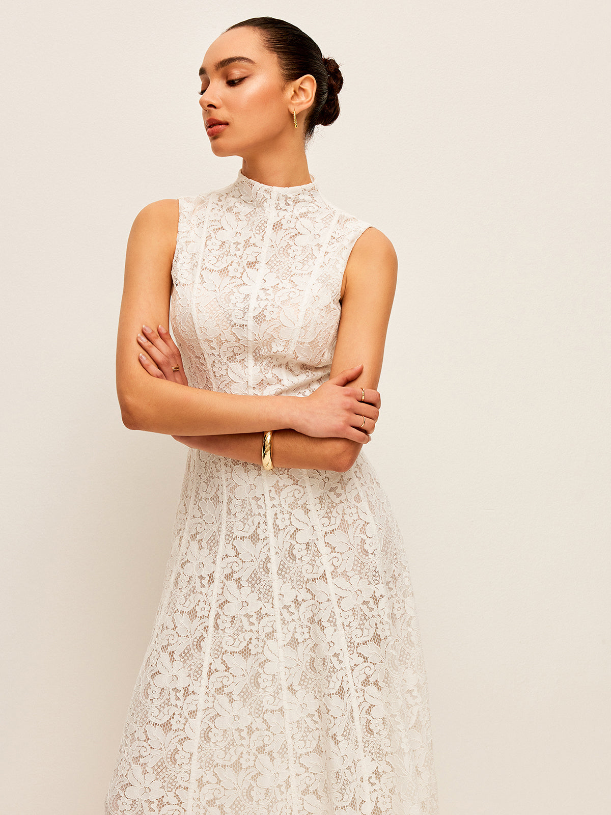 Semi-Sheer Lace Dress