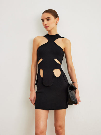 Cut-Out Halter Dress