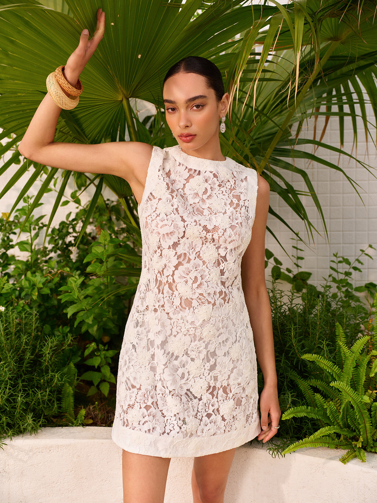 Semi-Sheer Lace Dress