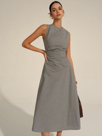 Gingham Midi Dress