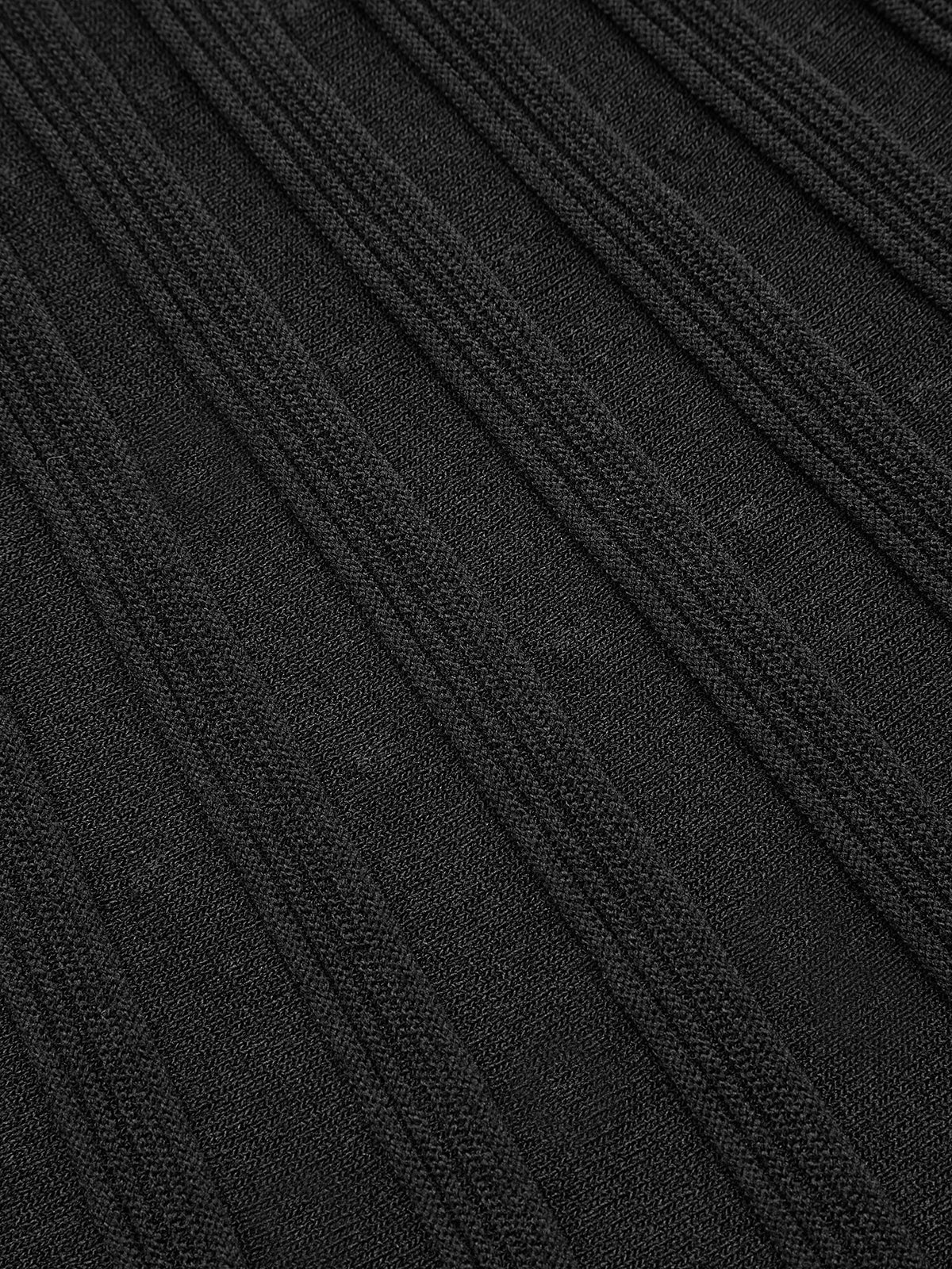 Mock Neck Flared Sweater Dress