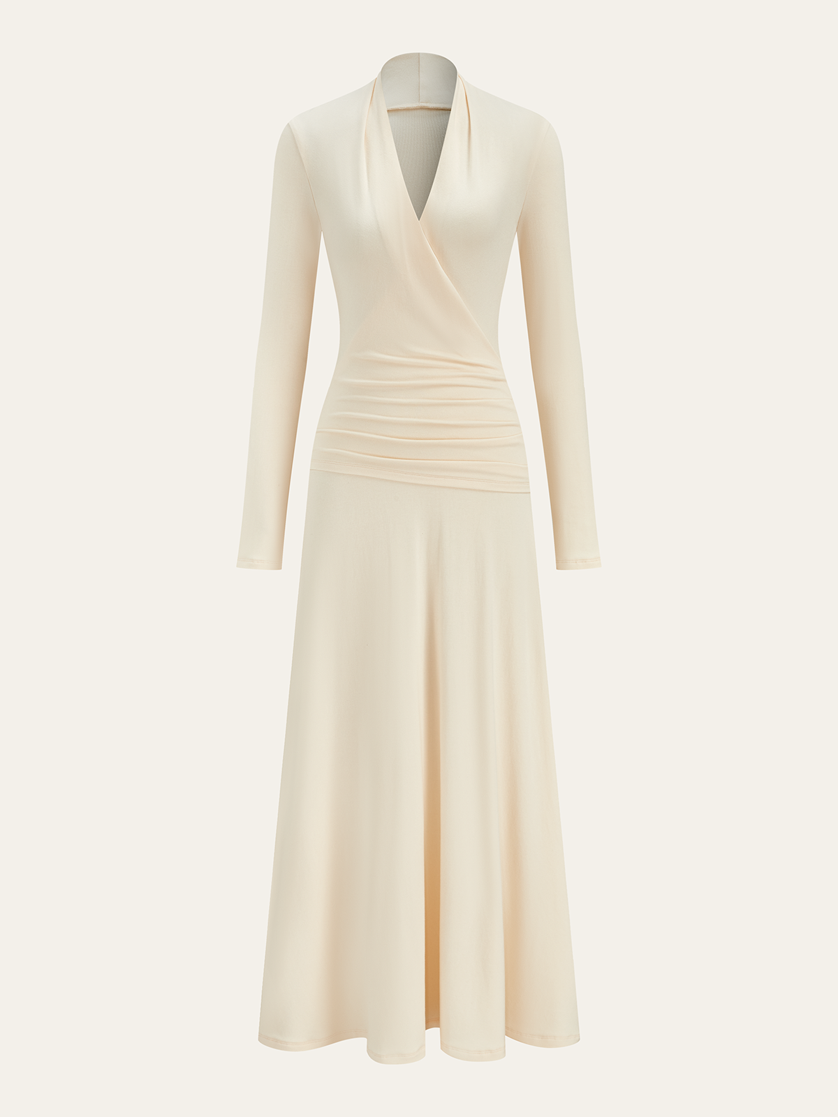 Pleated Fishtail Long Dress