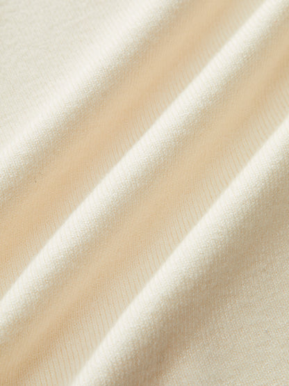 Contrast Trim Long Sleeve Sweater Dress