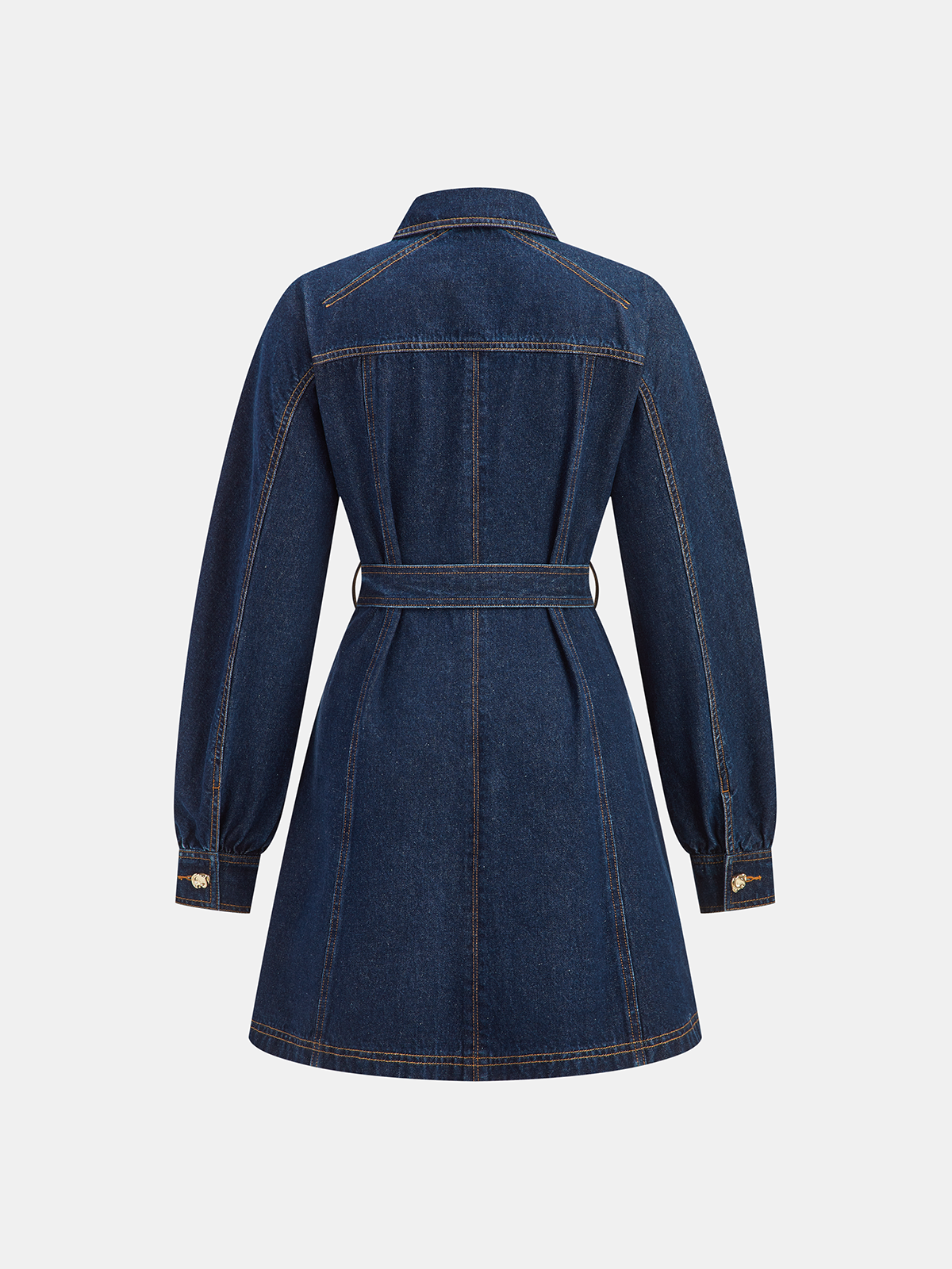 Belted Denim Shirt Dress