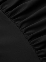 Asymmetric Ruched Sleeveless Maxi Dress
