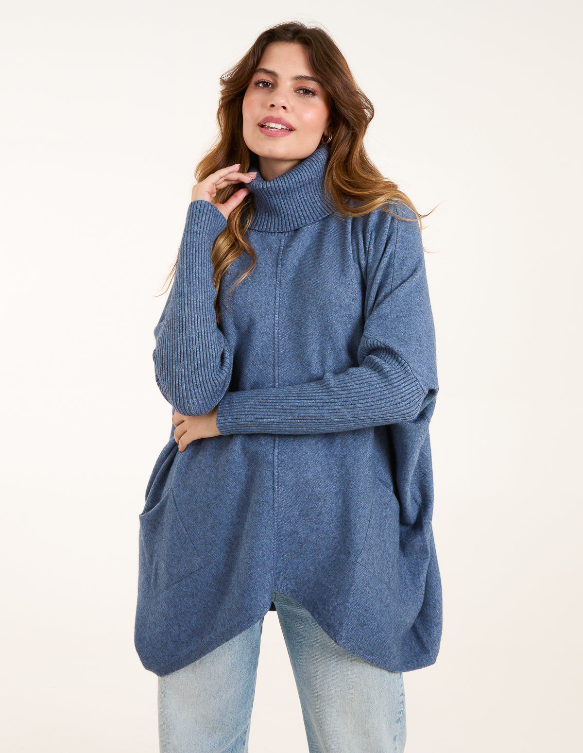 Roll Neck Pocket Jumper