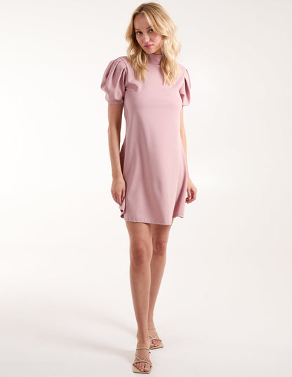 Puff Sleeve Swing Dress