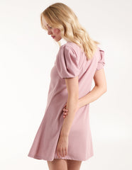 Puff Sleeve Swing Dress