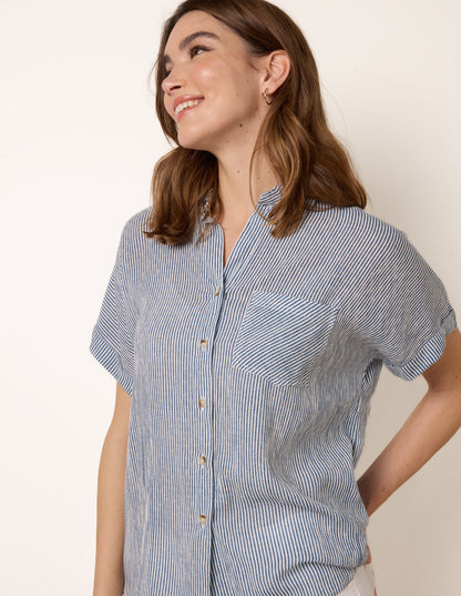 Stripe Button Front Shirt