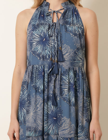 Tiered Tie Front Dress