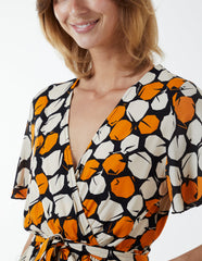 Abstract Honeycomb Cross Over Jumpsuit