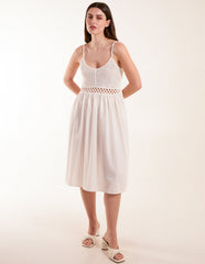 Crochet Strap Midi Cami Dress