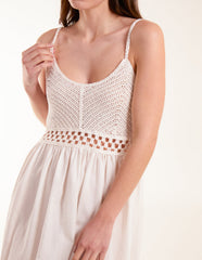 Crochet Strap Midi Cami Dress