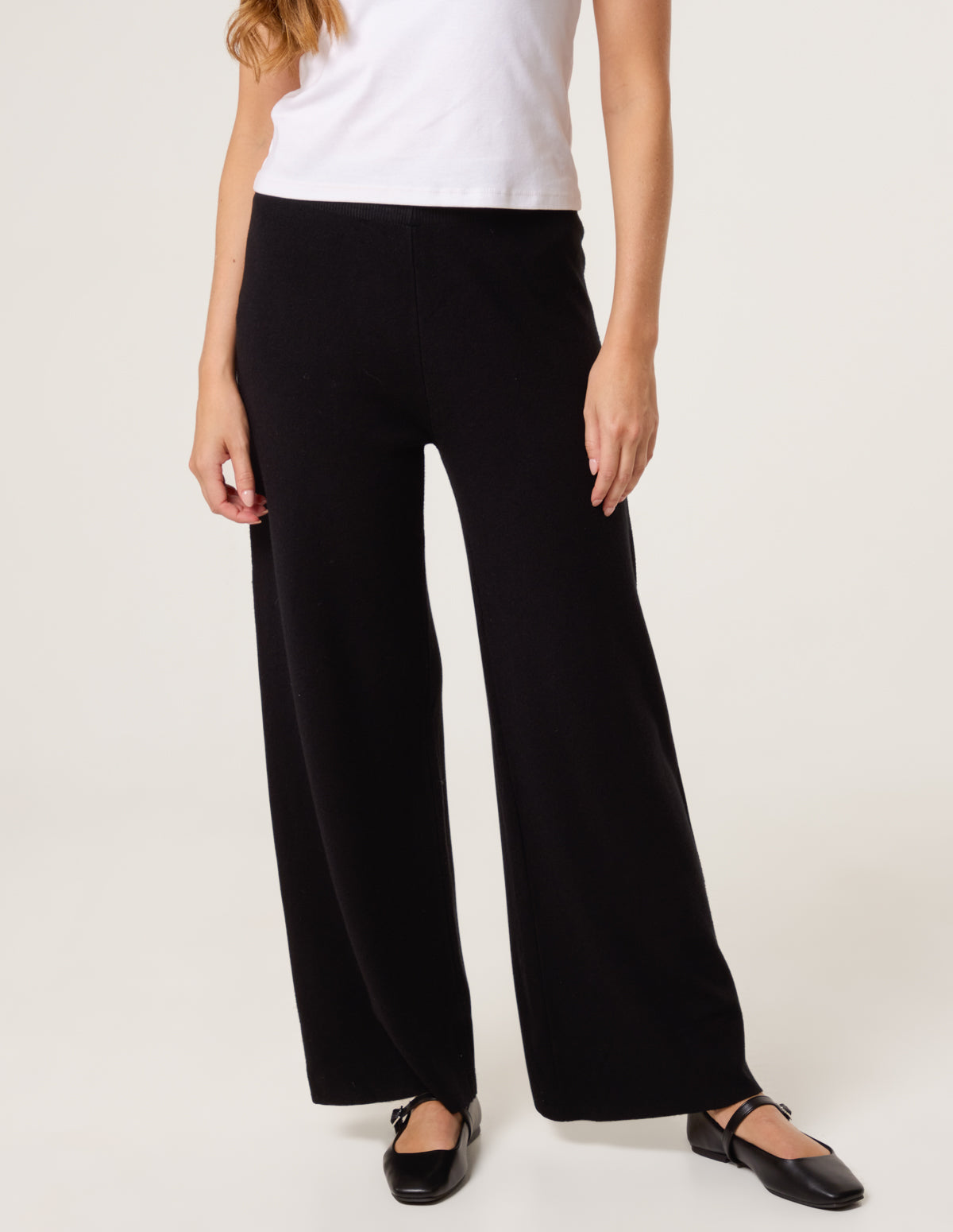 Knitted Wide Leg Trousers