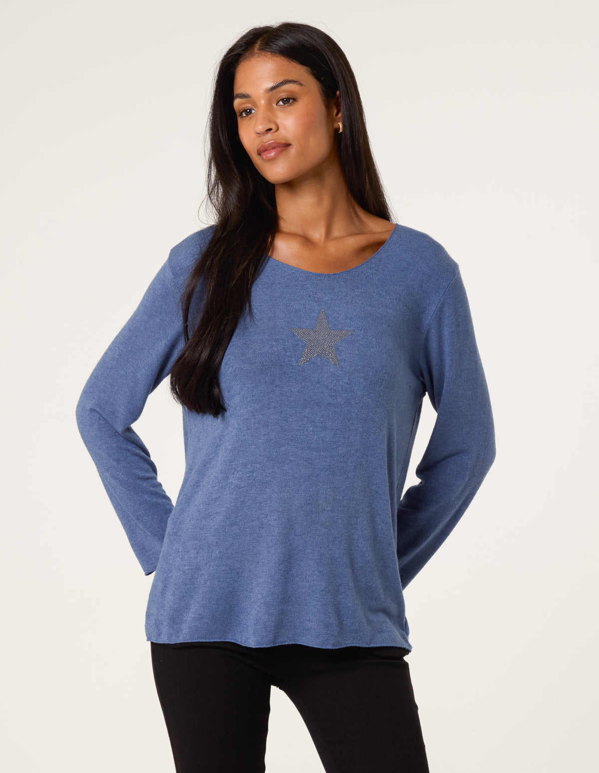 Diamante Star Long Sleeve Jumper