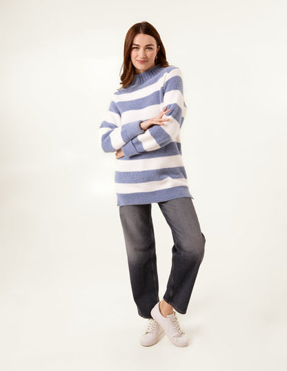 High Neck Striped Jumper