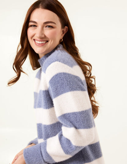 High Neck Striped Jumper