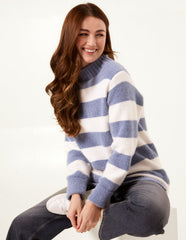 High Neck Striped Jumper