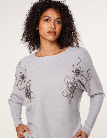 Embroidered Long Sleeve Jumper