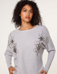 Embroidered Long Sleeve Jumper
