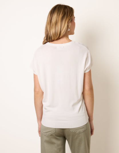 Short Sleeve Texture Knit Top