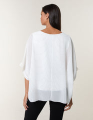 Studded Wave Chiffon Kaftan Top