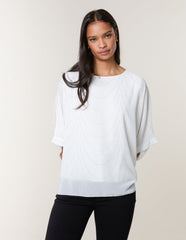 Studded Wave Chiffon Kaftan Top