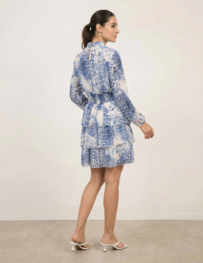 Animal Print Layered Dress