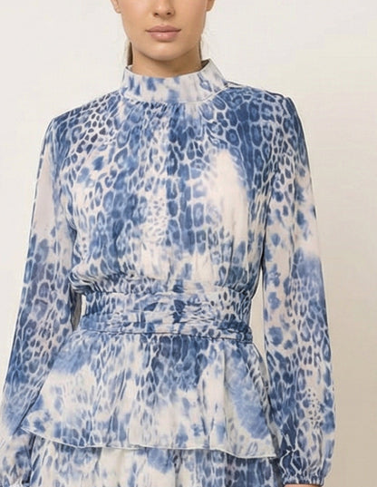 Animal Print Layered Dress