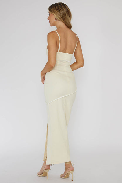 Blair Piping Trim Midi Dress Butter