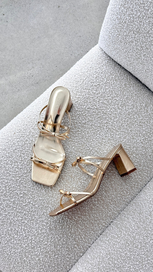 Ilkie Heel - Gold Metallic