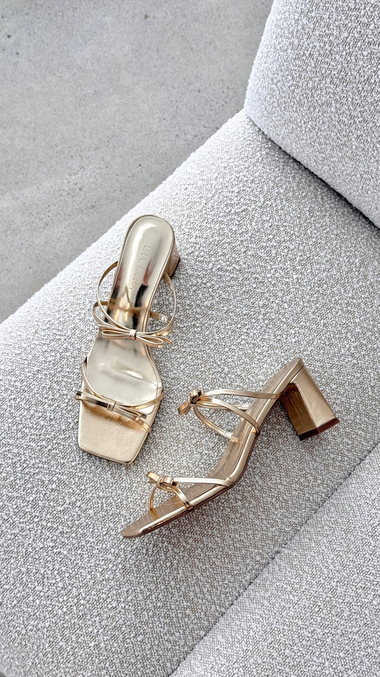 Ilkie Heel - Gold Metallic