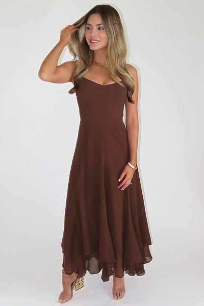 Cora Ruffle Midi dress