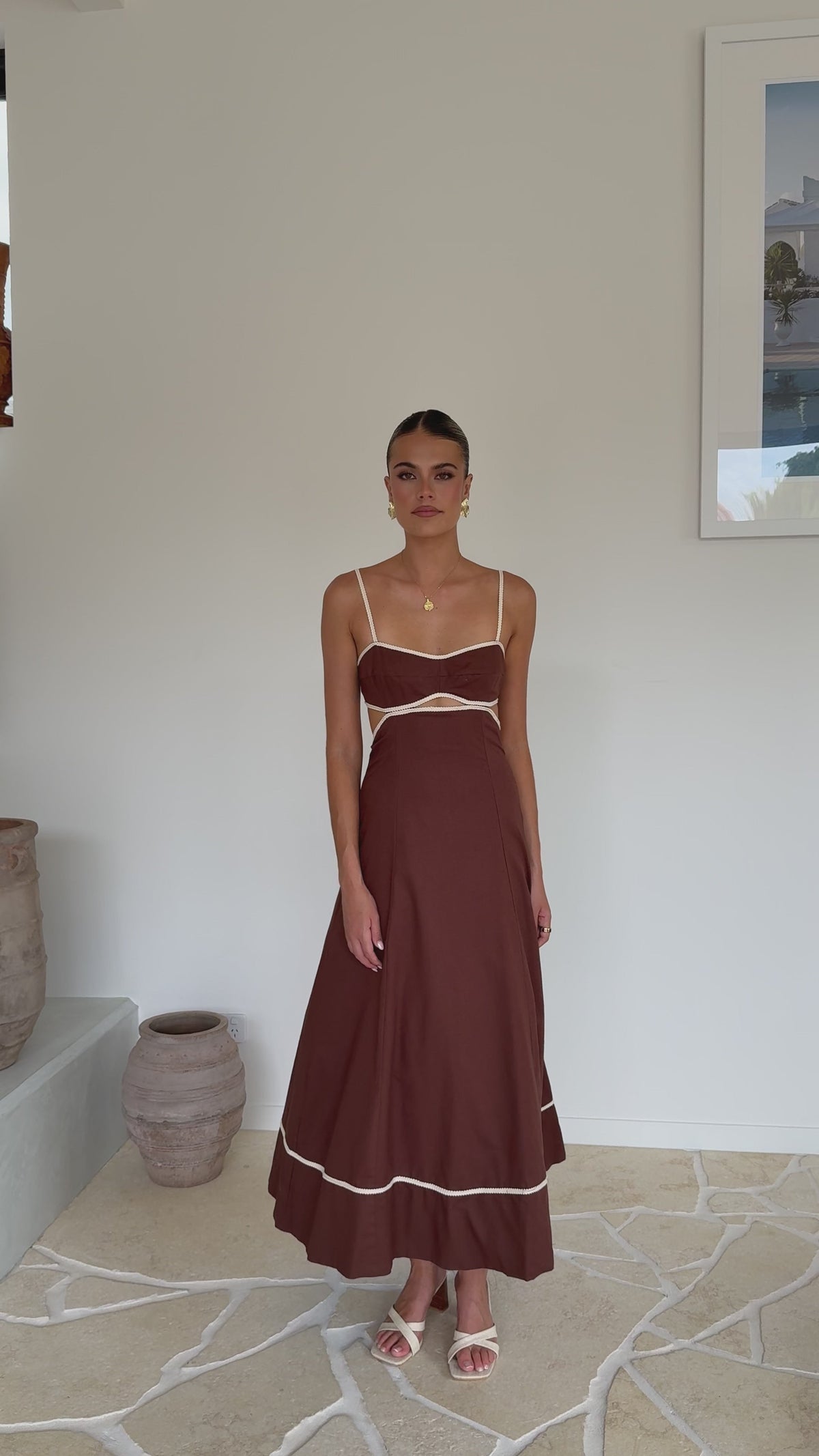 Nereda Maxi Dress - Chocolate