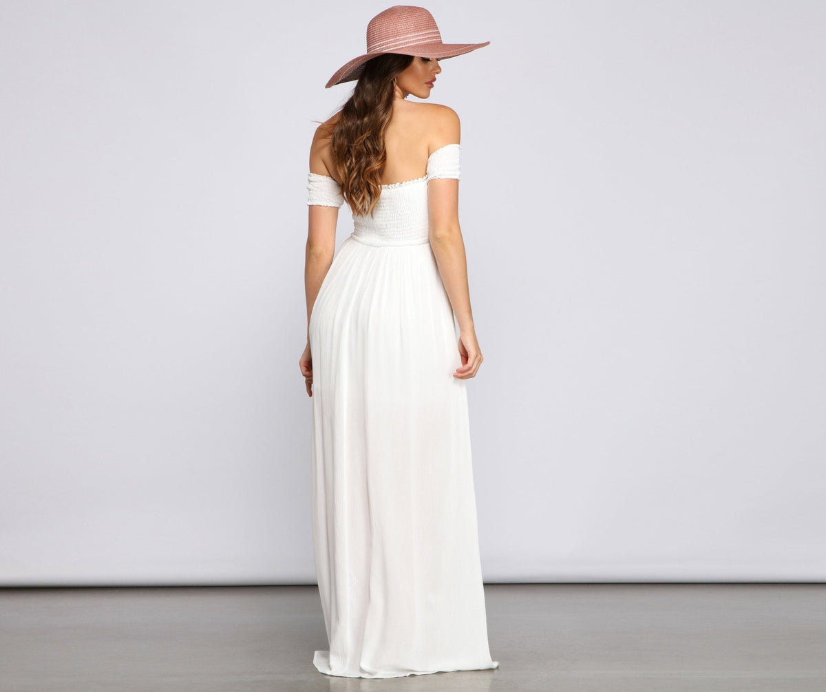 Effortlessly Chic Smocked Maxi Dress