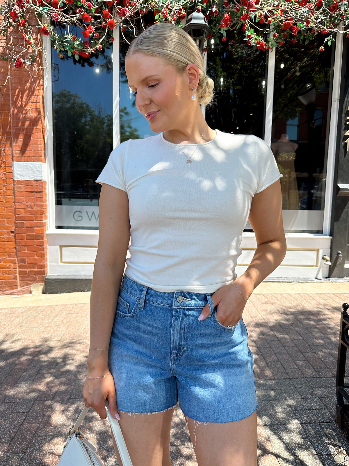 Elizabeth Cream Basic Baby Tee Shirt