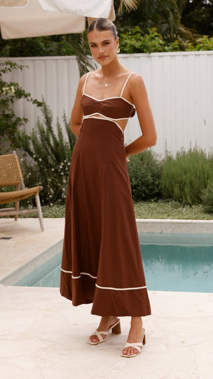 Nereda Maxi Dress - Chocolate