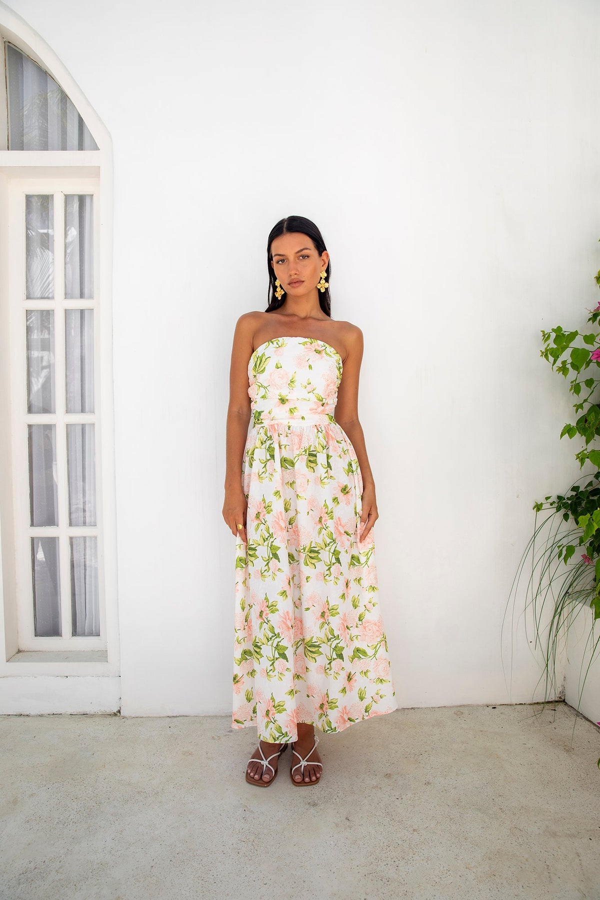 FORTUNATE ONE Bellissima Strapless Maxi Dress Pink
