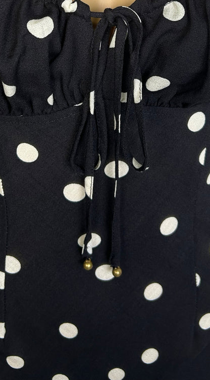 Romelia Polka Dot Maxi Dress - Black